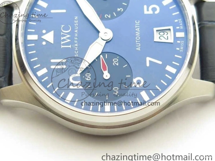 MIROTIME 0202 Supportive Big Pilot IW501008 “Boutique London” SS ZF Best Edition Blue Dial on Blue Leather Strap A 7106
